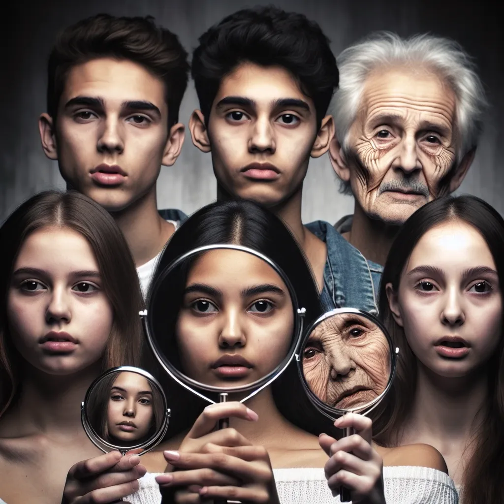 "Adolescent girl applying anti-aging skincare products, depicting the negative impact of anti-aging products on youth in social media marketing."